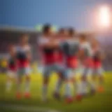 AEK Athens FC team celebrating a goal