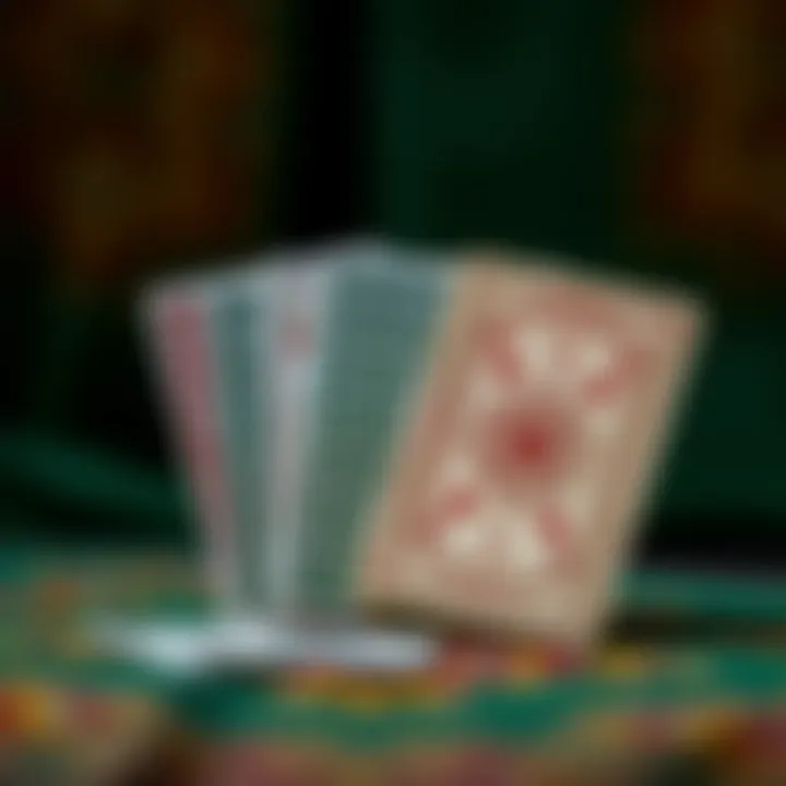 A close-up of the Andar Bahar cards showcasing their design