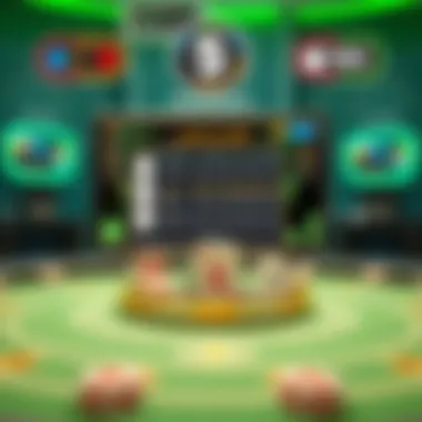 A digital interface representing online Andar Bahar gameplay