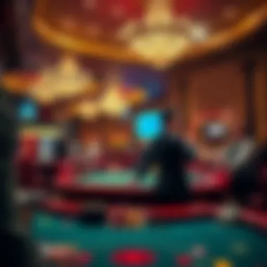 Excitement in the Casino A vibrant casino environment highlighting the excitement of baccarat.