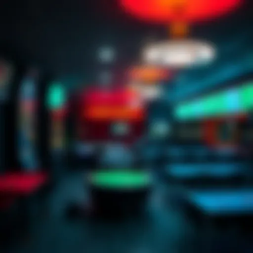 Overview of a betting room atmosphere