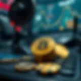 Abstract representation of cryptocurrency in gaming