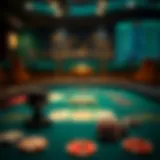 An engaging layout of a blackjack table showcasing the essential rules for gameplay.