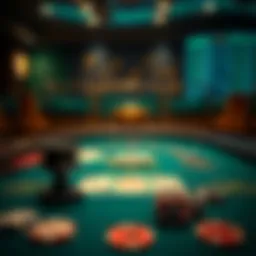 An engaging layout of a blackjack table showcasing the essential rules for gameplay.
