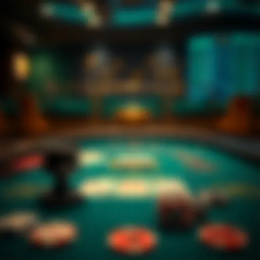 An engaging layout of a blackjack table showcasing the essential rules for gameplay.