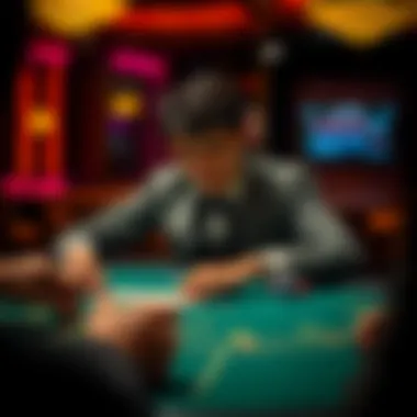 Player Decision-Making in Blackjack A player making a decision during blackjack