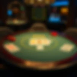A detailed layout of a Bonus Poker table showcasing its unique rules.