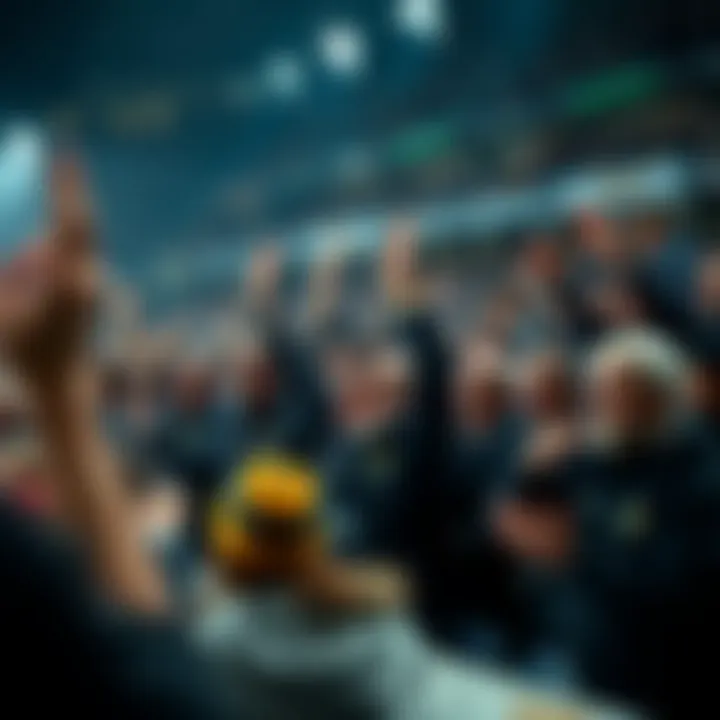 Fans celebrating in a Breda football match