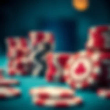 Exciting Poker Chips Close-up of poker chips in action