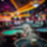 A vibrant casino floor showcasing diverse gaming tables