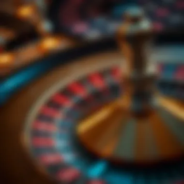 Intricate Roulette Wheel An intricate view of a roulette wheel showcasing the numbered pockets