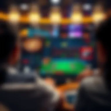 User interface of an online casino platform