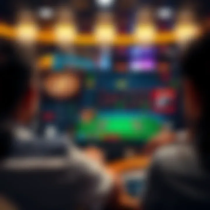 User interface of an online casino platform