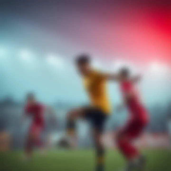 An intense match of Chiang Rai United in action