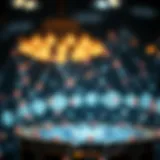 Blockchain Technology in Coin Casinos An intricate blockchain network visualizing transaction flow