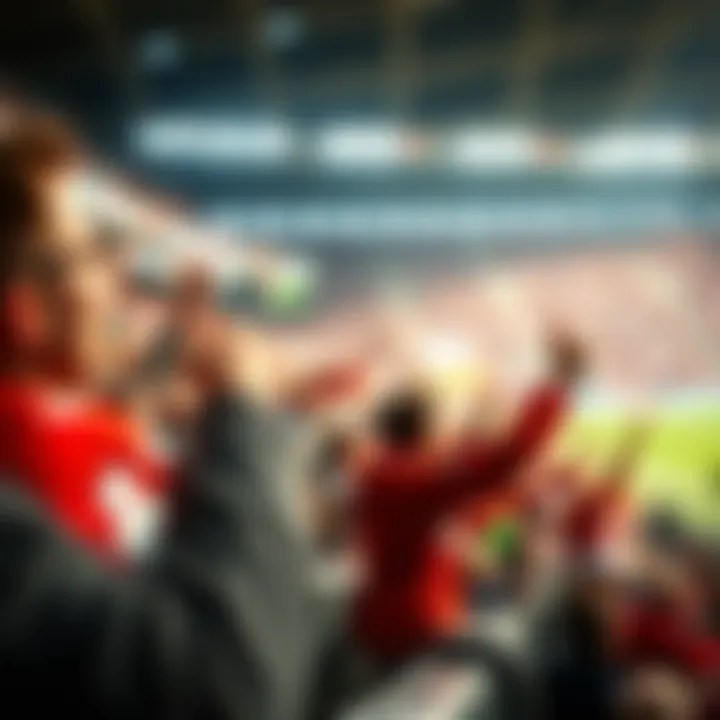 Feyenoord fans cheering in the stadium