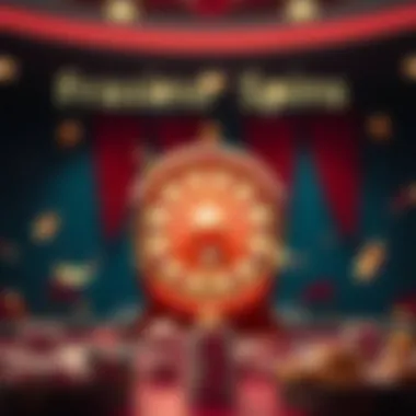 Concept of free casino spins illustrated