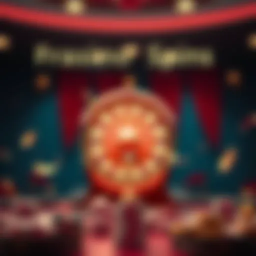 Concept of free casino spins illustrated