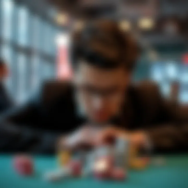 An abstract representation of psychological effects of gambling