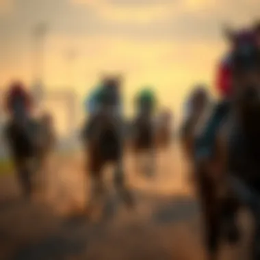 A historical timeline showcasing the evolution of horse racing