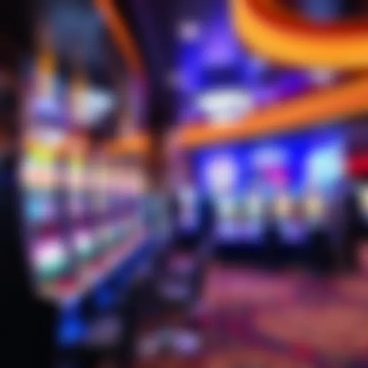 Modern casino environment highlighting slot machines