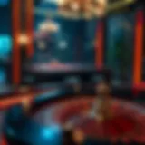An enticing view of an immersive roulette game setup