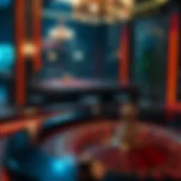 An enticing view of an immersive roulette game setup