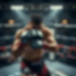 A striking shot showcasing Jamahal Hill's unique fighting style in the octagon
