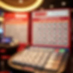 Keno game board showcasing number selection