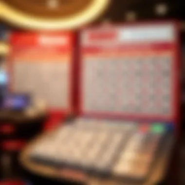 Keno game board showcasing number selection