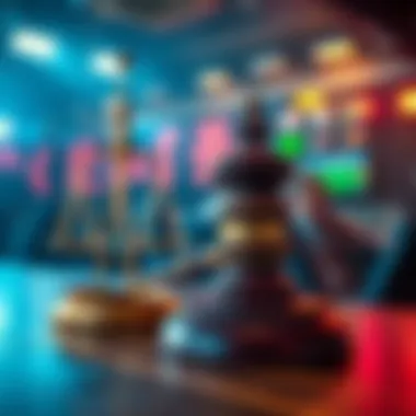 A digital representation of legal frameworks surrounding online betting