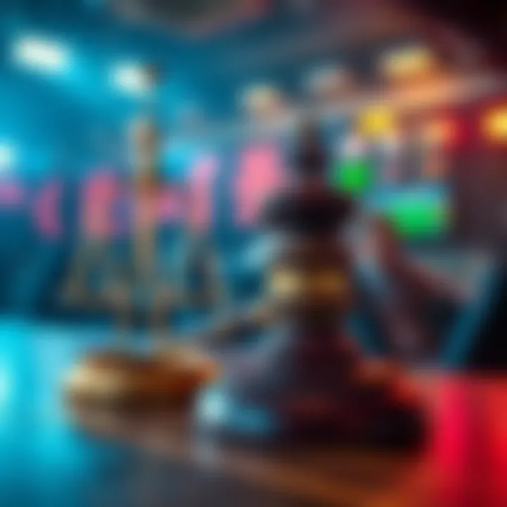 A digital representation of legal frameworks surrounding online betting