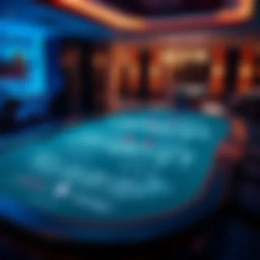 A digital representation of a Lightning Baccarat table, showcasing the unique design and features.