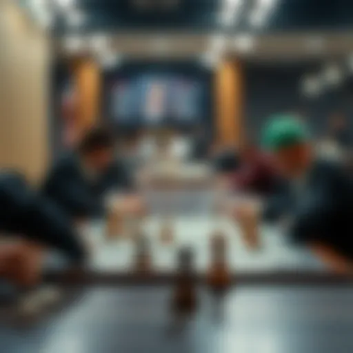 Strategic Game Board A strategic game board depicting decision-making