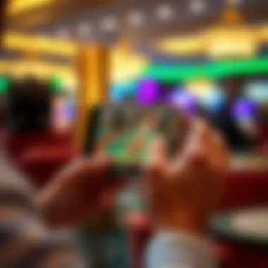 Mobile Access to Live Casino Games A player engaging with a live casino game on a mobile device.