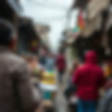 Economic Activity in Nepal's Market Economic activity in a bustling market in Nepal