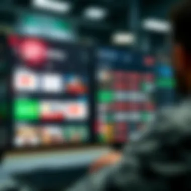 Overview of Online Betting Platforms A modern digital interface showcasing various online betting platforms