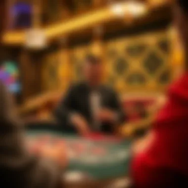 Engaging Virtual Blackjack Experience A virtual blackjack table featuring a live dealer interaction