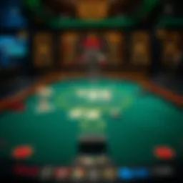 A strategic layout of online blackjack game table