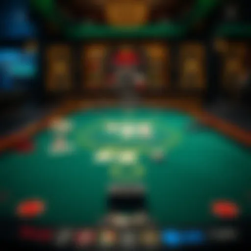 Understanding the Online Blackjack Table Setup A strategic layout of online blackjack game table