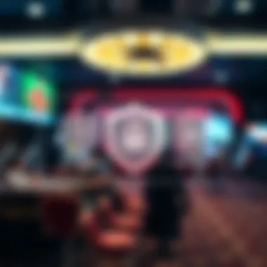 Graphic depicting security measures in online casinos