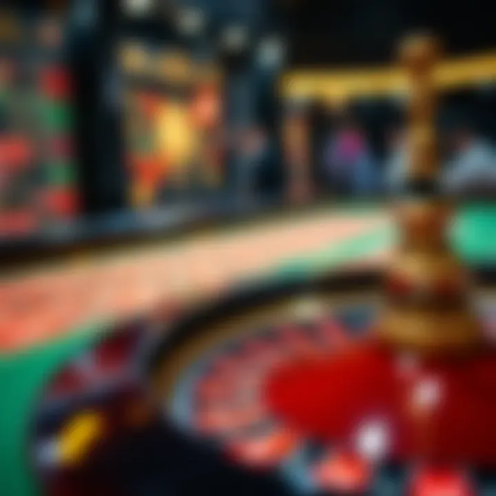 Exploring Betting Options A detailed view of various betting options on a roulette table