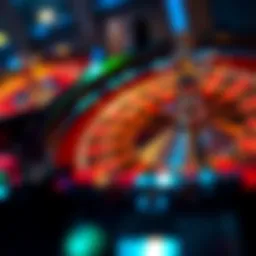 A captivating roulette wheel with vibrant colors