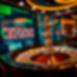The thrill of online roulette gameplay showcased on a digital interface