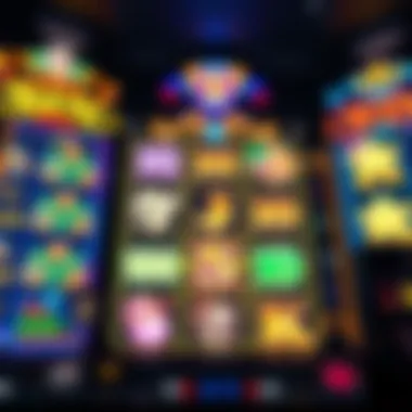 Exploring the Interface of Online Slots Vibrant online slot game interface filled with symbols