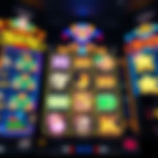 Exploring the Interface of Online Slots Vibrant online slot game interface filled with symbols