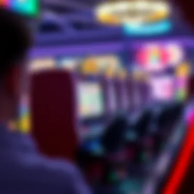 Illustration of online slot games interface