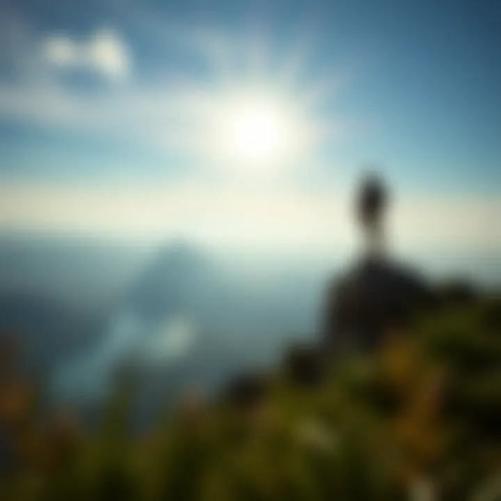 Concept of reaching the pinnacle