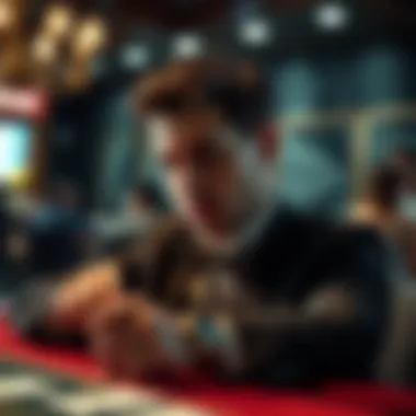 A visually engaging representation of the psychological factors influencing gambling behavior.