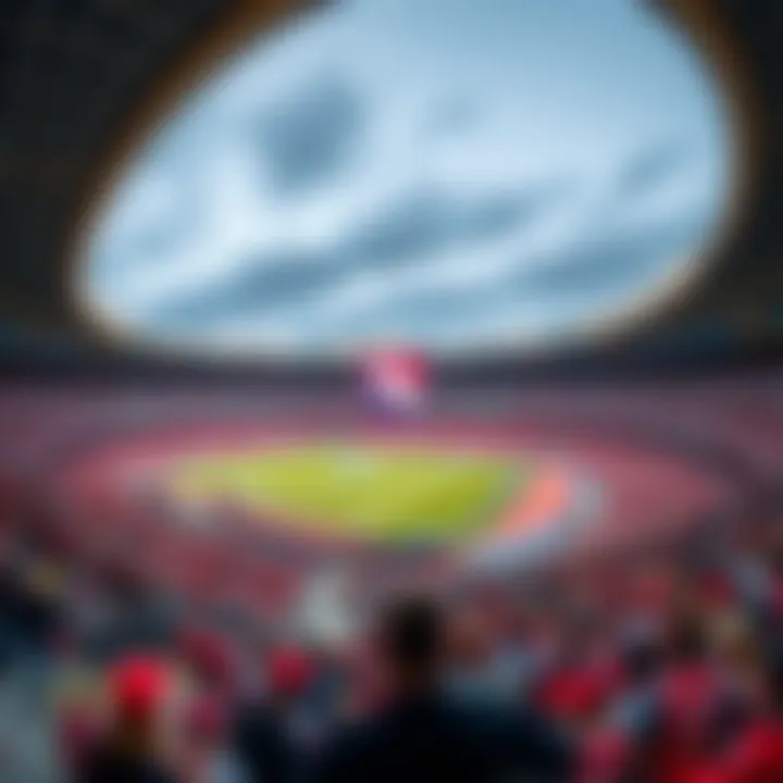 A panoramic view of the Real Salt Lake stadium during a match